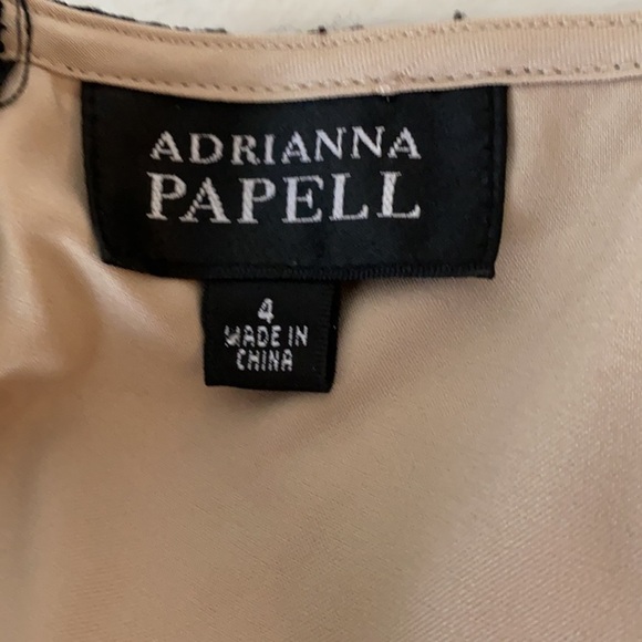 Adrianna Papell Black Lace Overlay Sheath Dress Size 4 - Picture 6 of 11